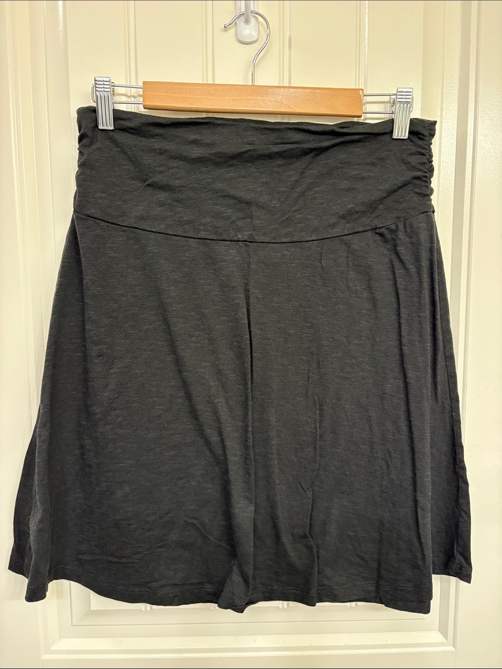Toad&Co Black Skirt with Fold-Over Waistband